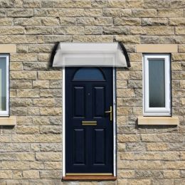 HT-100 X 80 Household Application Door & Window Rain Cover Eaves Canopy White & Black Bracket (Option: defaulttitle)