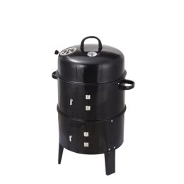 Outdoor Double-layer Grill, Charcoal Wood Fired Braising And Smoking Stove (Option: 92614096)