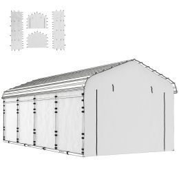 Carport Replacement Sidewall Panel for 10 x 15 Carports, UPF50+ Waterproof Replacement Side Wall Cover, White (Option: White-480x420x180 mm)